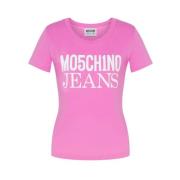 Stijlvolle T-shirt Moschino , Pink , Dames