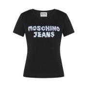 Klassiek T-shirt Moschino , Black , Dames