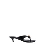 Heeled Mules Versace , Black , Dames