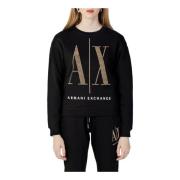 Zwarte Sweatshirt voor Vrouwen Armani Exchange , Black , Dames