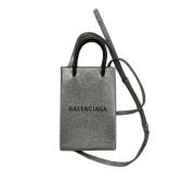 Pre-owned Leather balenciaga-bags Balenciaga Vintage , Gray , Dames