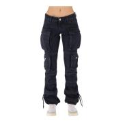 Essie Lange Jeans The Attico , Black , Dames