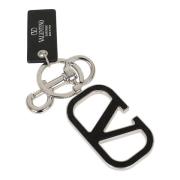 Vlogo Signature Sleutelhanger Valentino Garavani , Black , Heren