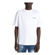 Witte Logo T-shirt Collectie Balenciaga , White , Heren