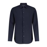 Crinkle-Design Overhemd Emporio Armani , Blue , Heren