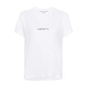 Witte Hart Creweck T-shirts en Polos Stella McCartney , White , Dames