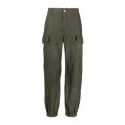 Groene Cargo Jeans met Elasche Boorden Alexander McQueen , Green , Her...