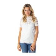 Vistasia Kant T-Shirt Vila , White , Dames