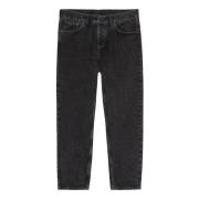Newel Pant - Zwarte Denim Jeans Carhartt Wip , Black , Heren
