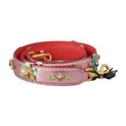 Roze Leren Studs Schouderband Dolce & Gabbana , Pink , Dames
