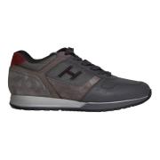 Abstracte Grijze Lage Top Sneakers Hogan , Gray , Heren