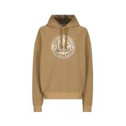 Logo Print Hoodie in Zandbruin Dolce & Gabbana , Brown , Heren