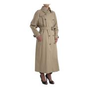 Khaki Dubbel Breasted Trenchcoat Dolce & Gabbana , Beige , Dames