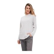 Klassieke Crew Neck Sweater Alpha Studio , Gray , Dames