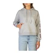 Stevige katoenen sweatshirt met vaste capuchon Moschino , Gray , Dames