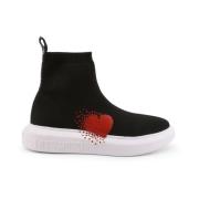 Stoffen Sneakers met 5cm Hak voor Lente/Zomer Love Moschino , Black , ...