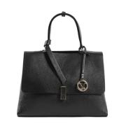 Stijlvolle Leren Handtas 19v69 Italia , Black , Dames