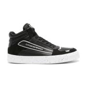 Hoge Sneakers met Inzetstukken Emporio Armani EA7 , Black , Heren