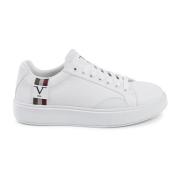 Witte Synthetisch Leren Sneakers 19v69 Italia , White , Heren