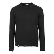 Zwarte Sweaters met Gebruikte Detail Crew Nec Saint Laurent , Black , ...