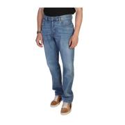 Regular Fit Jeans van Katoenmix voor Heren Diesel , Blue , Heren