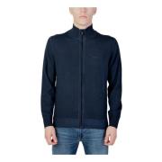 Blauwe Turtleneck Cardigan voor Heren Hugo Boss , Blue , Heren