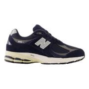 2002R Navy Eclipse & Grijs met Wit Crème Sneakers New Balance , Blue ,...