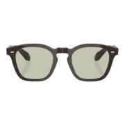 Squadrata Nero Lucido Zonnebril Oliver Peoples , Black , Unisex