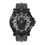 Analoge Leren Horloge Police , Black , Heren