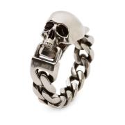 Zilveren Skull Ketting Ring Alexander McQueen , Gray , Heren