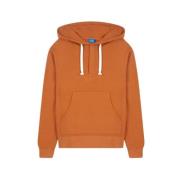 Biologische katoenen hoodie met rits Apnee , Orange , Heren