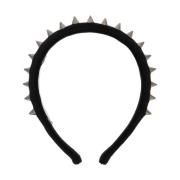 Fluwelen Spike Haarband Alessandra Rich , Black , Dames