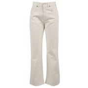 Witte Broek met Rechte Pijpen Douuod Woman , White , Dames