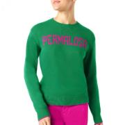 Gezellige Crewneck Trui voor Vrouwen MC2 Saint Barth , Green , Dames