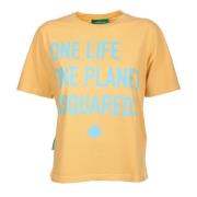 Bedrukt T-shirt, Regular Fit Dsquared2 , Yellow , Dames