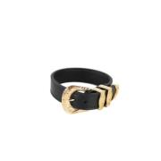 Medusa Western Gesp Glad Leer Verguld Messing Gouden Armband Versace ,...