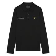 Gedrukte polo met lange mouwen Lyle & Scott , Black , Heren