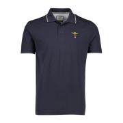 Donkerblauw poloshirt korte mouw Aeronautica Militare , Blue , Heren