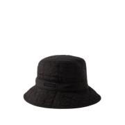 Gewatteerde Tech Bucket Hat - Zwart Ganni , Black , Dames
