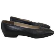 Pre-owned Leather flats Chanel Vintage , Black , Dames