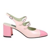 Roze Leren Slingback Mary Jane Schoen Carel , Pink , Dames