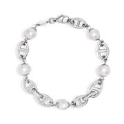 Mariner Bracelet with Pearls Nialaya , Gray , Heren