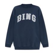 ‘Tyler’ sweatshirt met logo Anine Bing , Blue , Dames