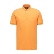 Katoenen Polo Shirt Hugo Boss , Orange , Heren