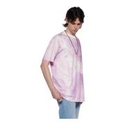 Tie Dye T-shirt John Richmond , Purple , Heren
