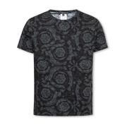 Katoenen T-shirt Versace , Black , Heren