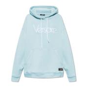 Logo hoodie Versace , Blue , Dames