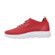 Stijlvolle damessneakers Geox , Red , Dames