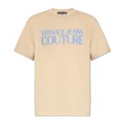 T-shirt met logo Versace Jeans Couture , Beige , Heren