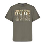 T-shirt met logo Versace Jeans Couture , Green , Heren